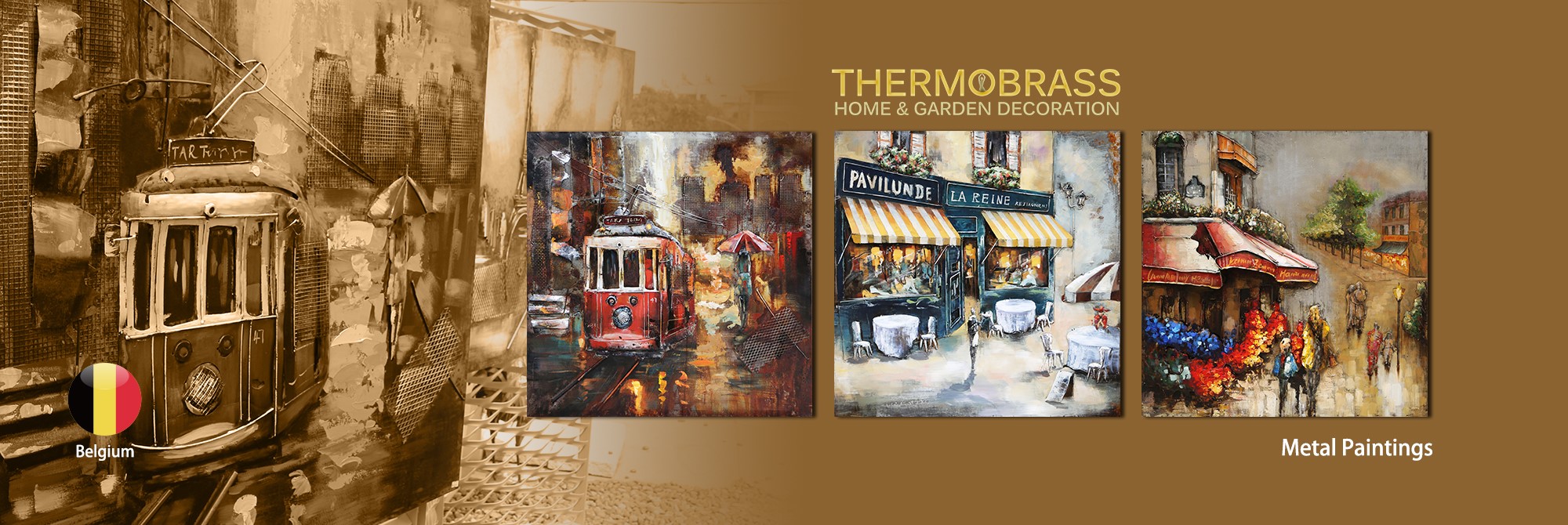 Thermobrass metal paintings